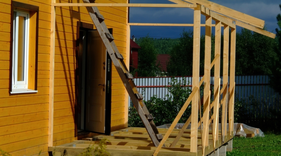 Tilbygg på gammelt hus