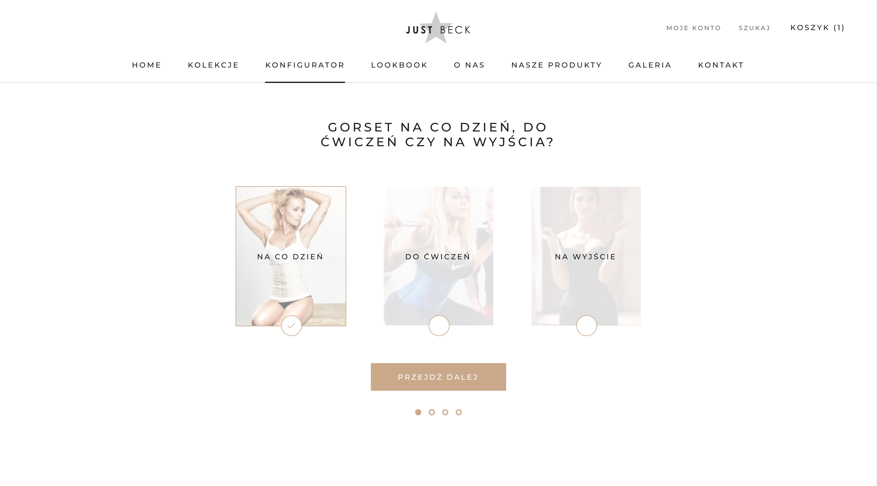 Shopify Design dla Just Beck