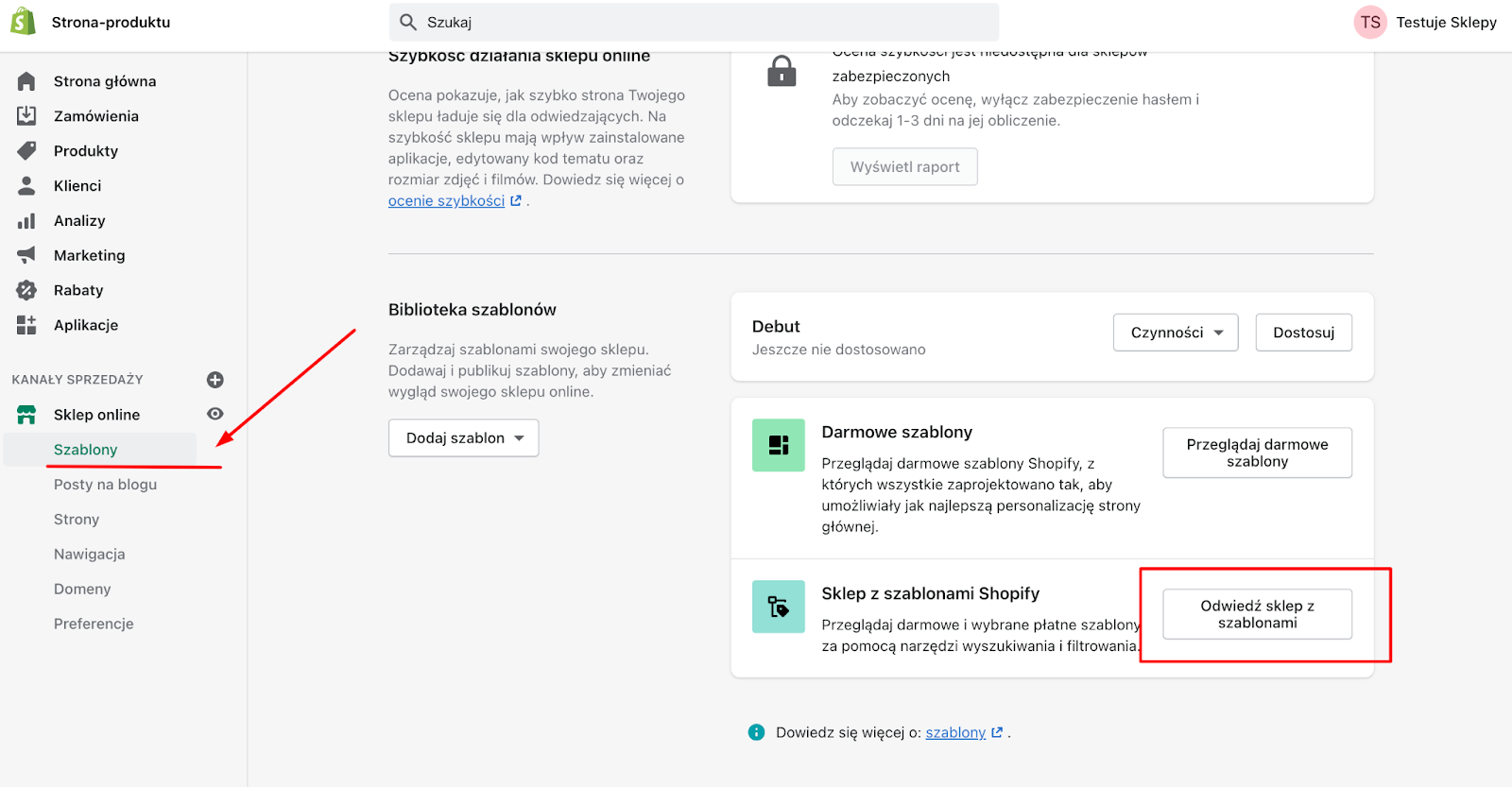 dodatkowe platne szablony shopify znajduja sie na osobnej podstronie