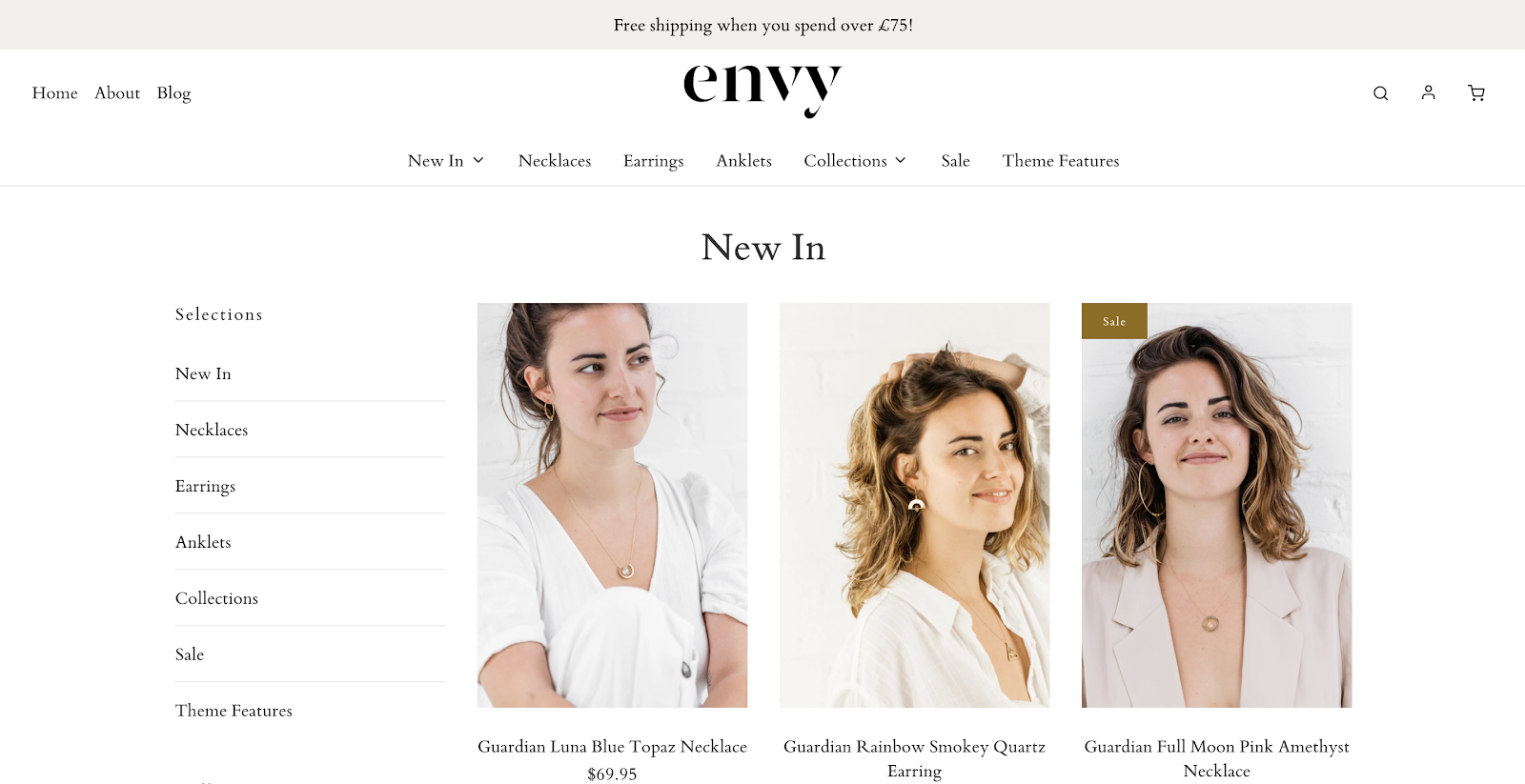 zdjęcie płatnego szablon shopify dla fashion - envy