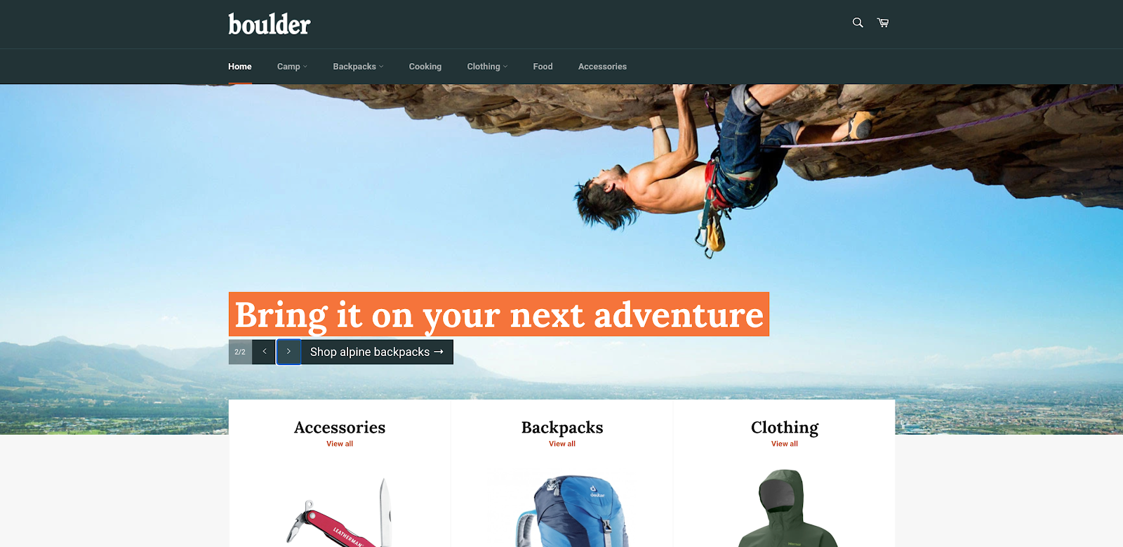 zdjęcie darmowego szablon shopify dla fashion - venture