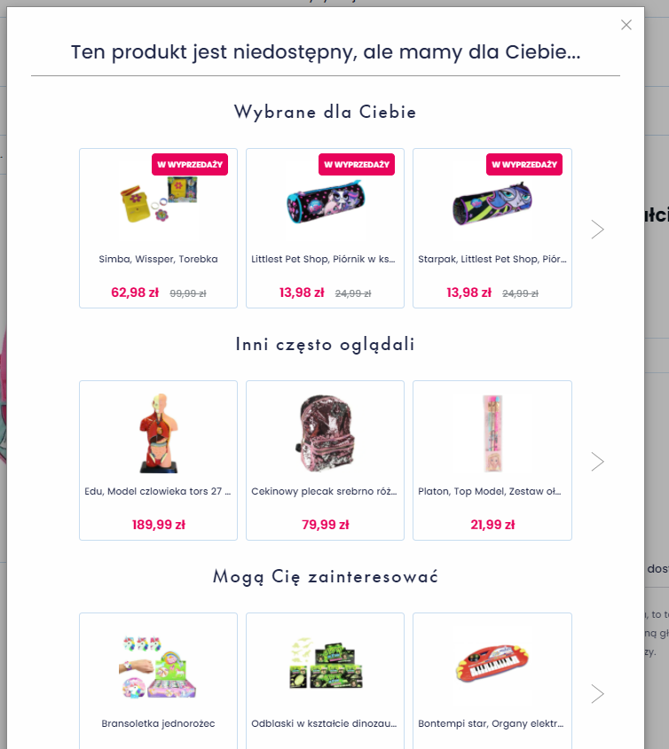 pop-p jako przykład rekomenaji produktu w Shopify