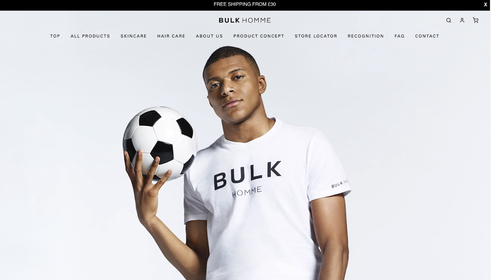 dobrze zaprojektowane menu na stronie głównej to klucz do sprzedaży - zdjęcie Bulk Homme