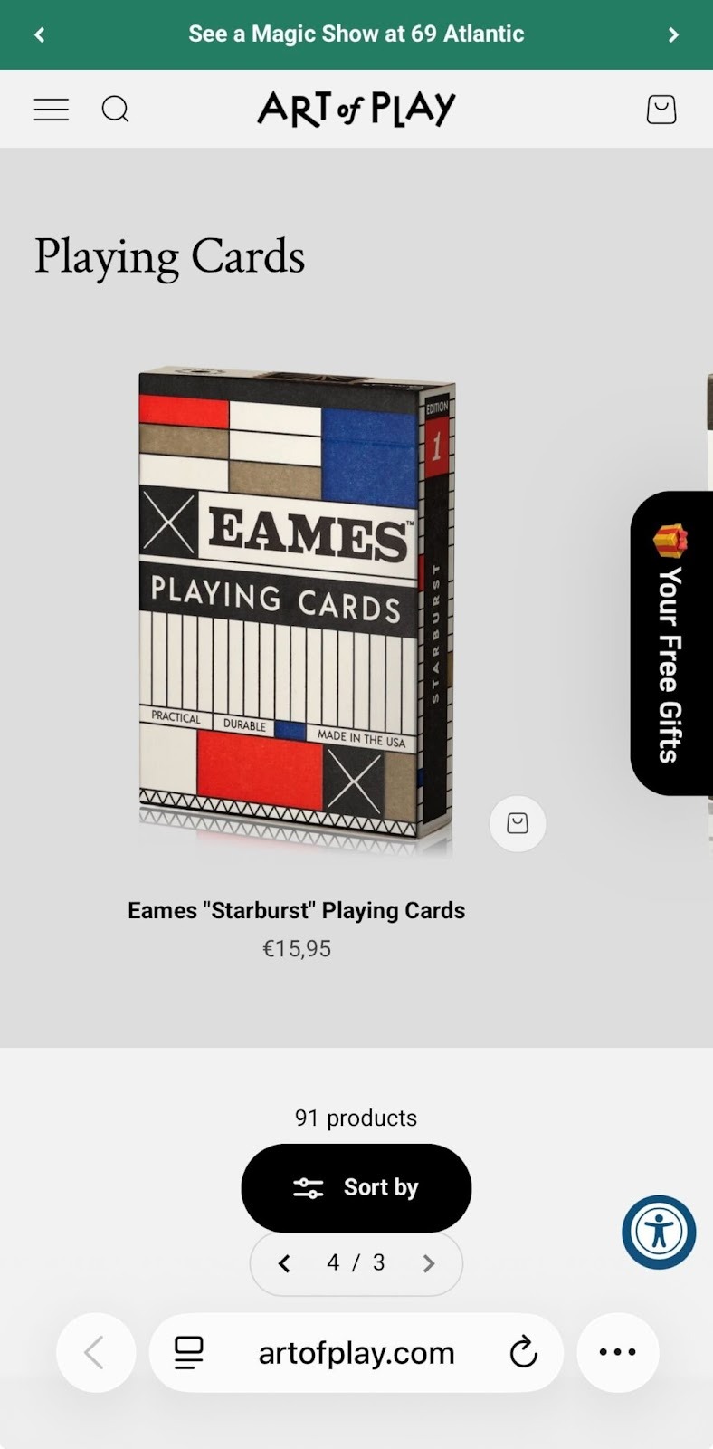 shopify product categories - example of mobile responsiveness - product list product category column best selling product