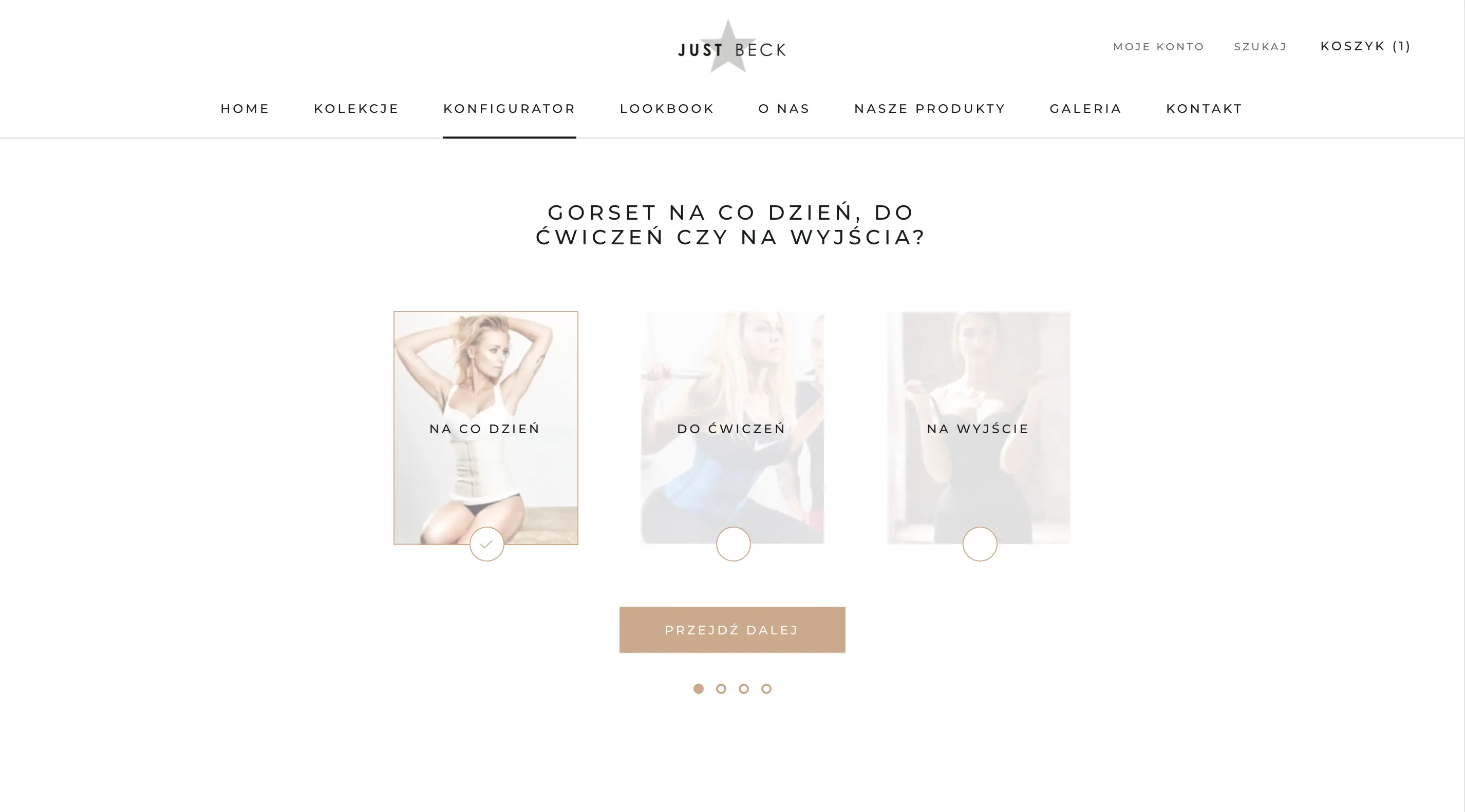 Shopify Design dla Just Beck