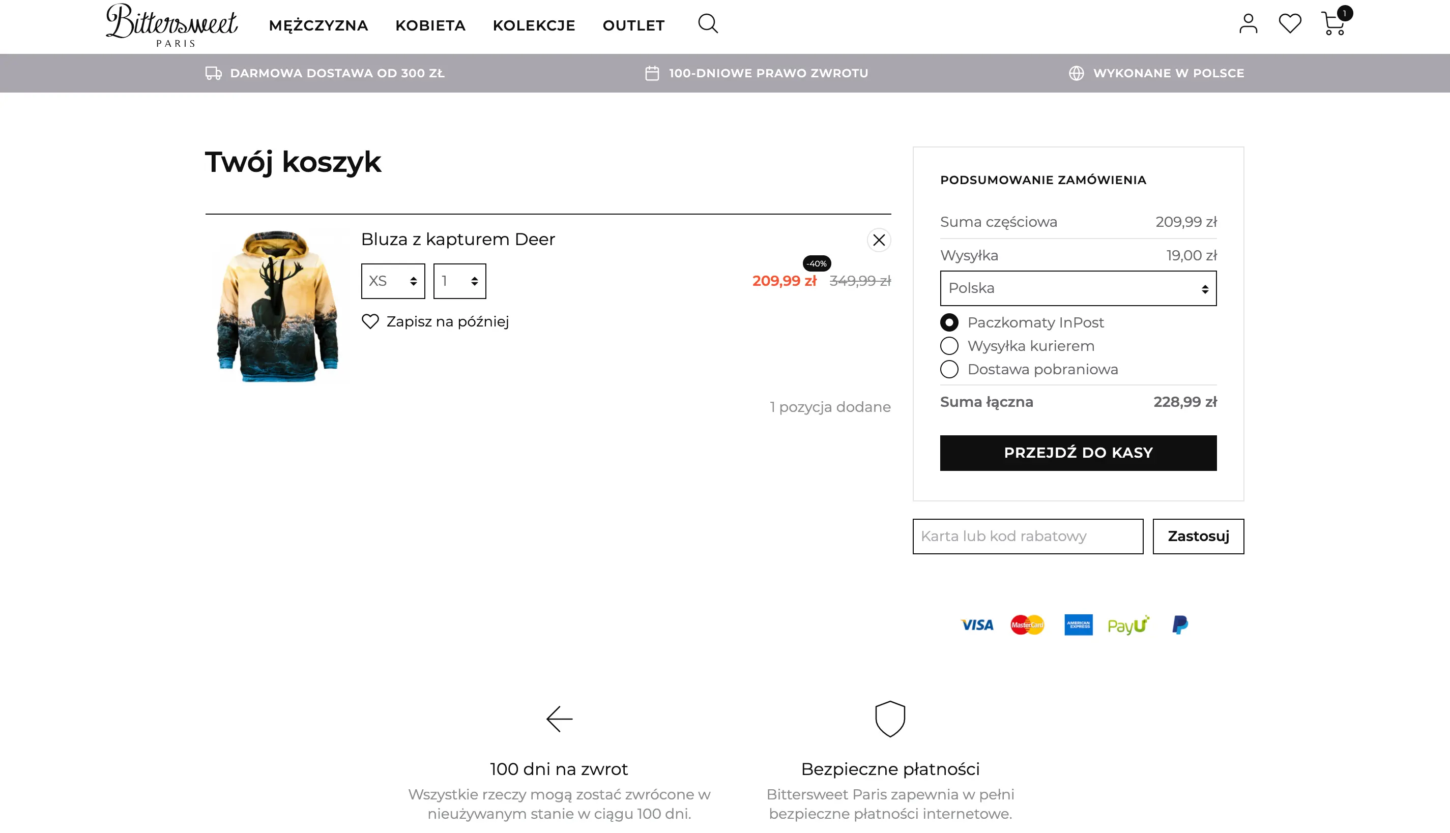 sklep Bitterswett skozystał z usługi Shopify Design