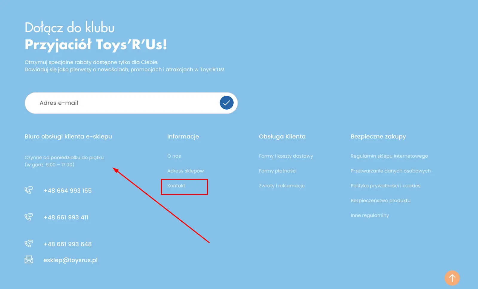 stopka sklepu shopify z zabawkami toysrus