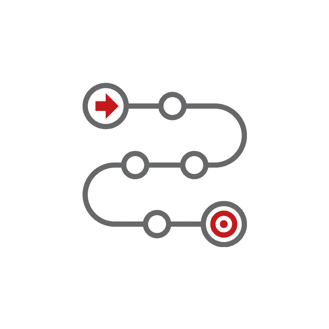 Icon Pfad / Weg mit Start und Ziel