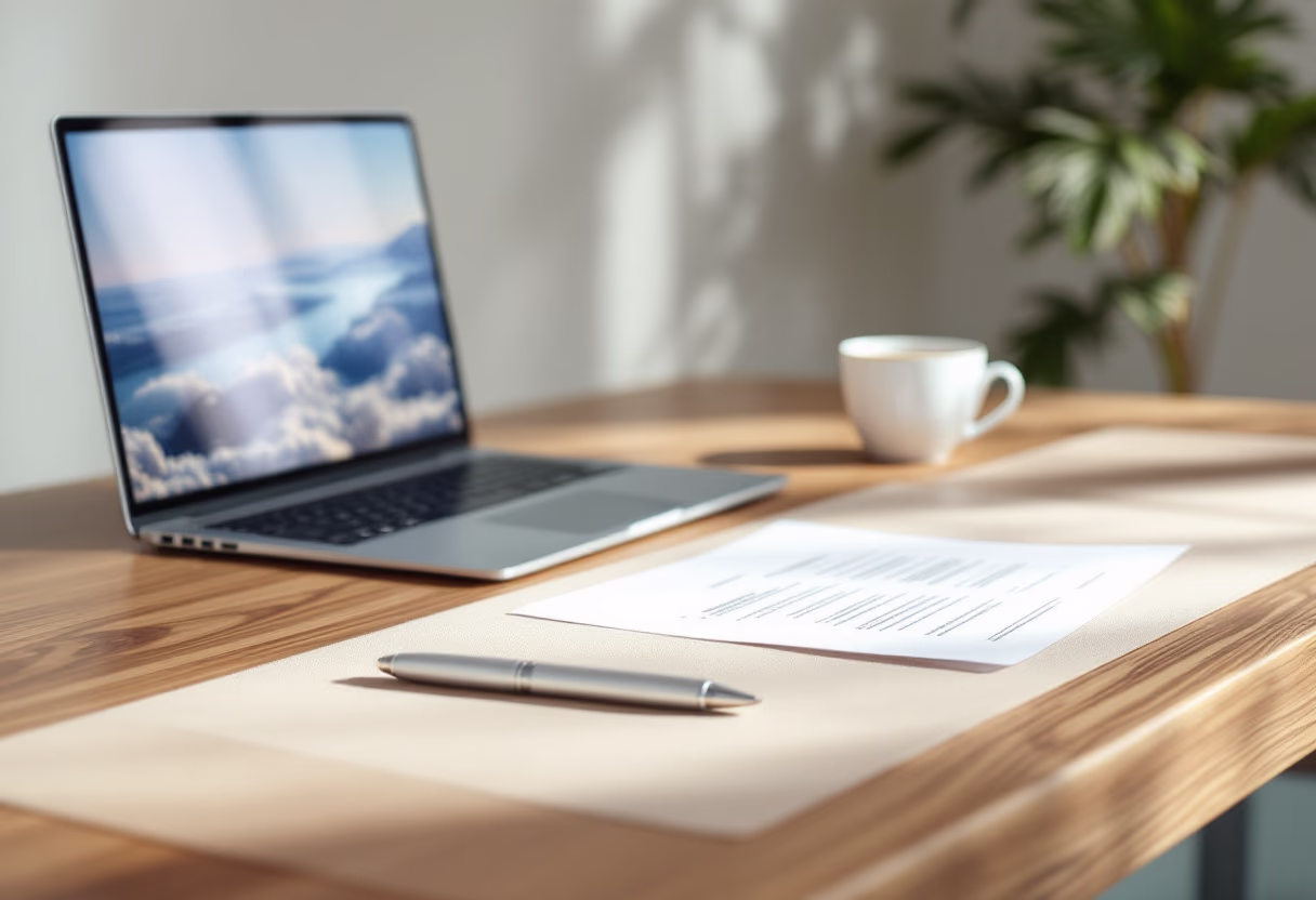 [background image] image of a writing desk with a laptop for an insurance agency & company
