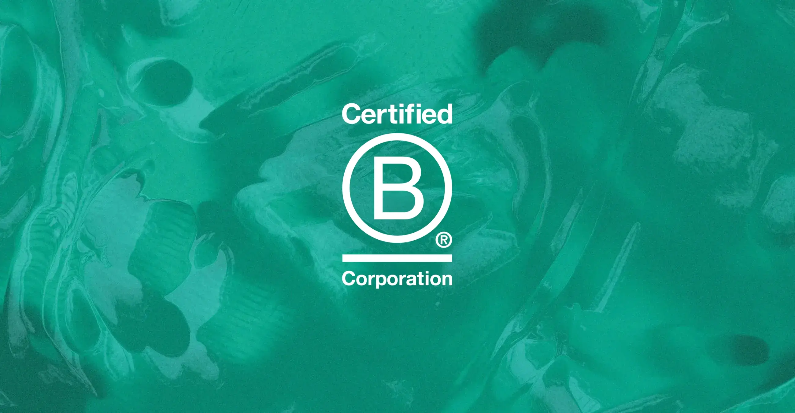 B Corp certified logo banner showing the B Corp mark indicating a business meets high standards of social and environmental performance