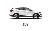 White SUV, side view