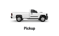 White pickup truck, side view