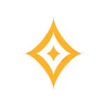 Yellow star icon with outlined design