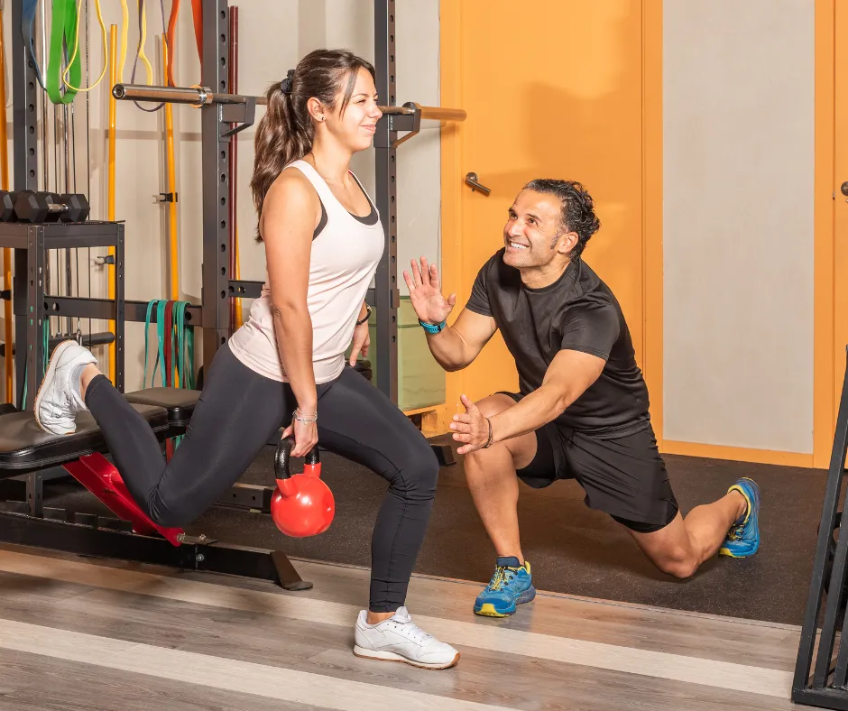 Beintraining und starffe Po