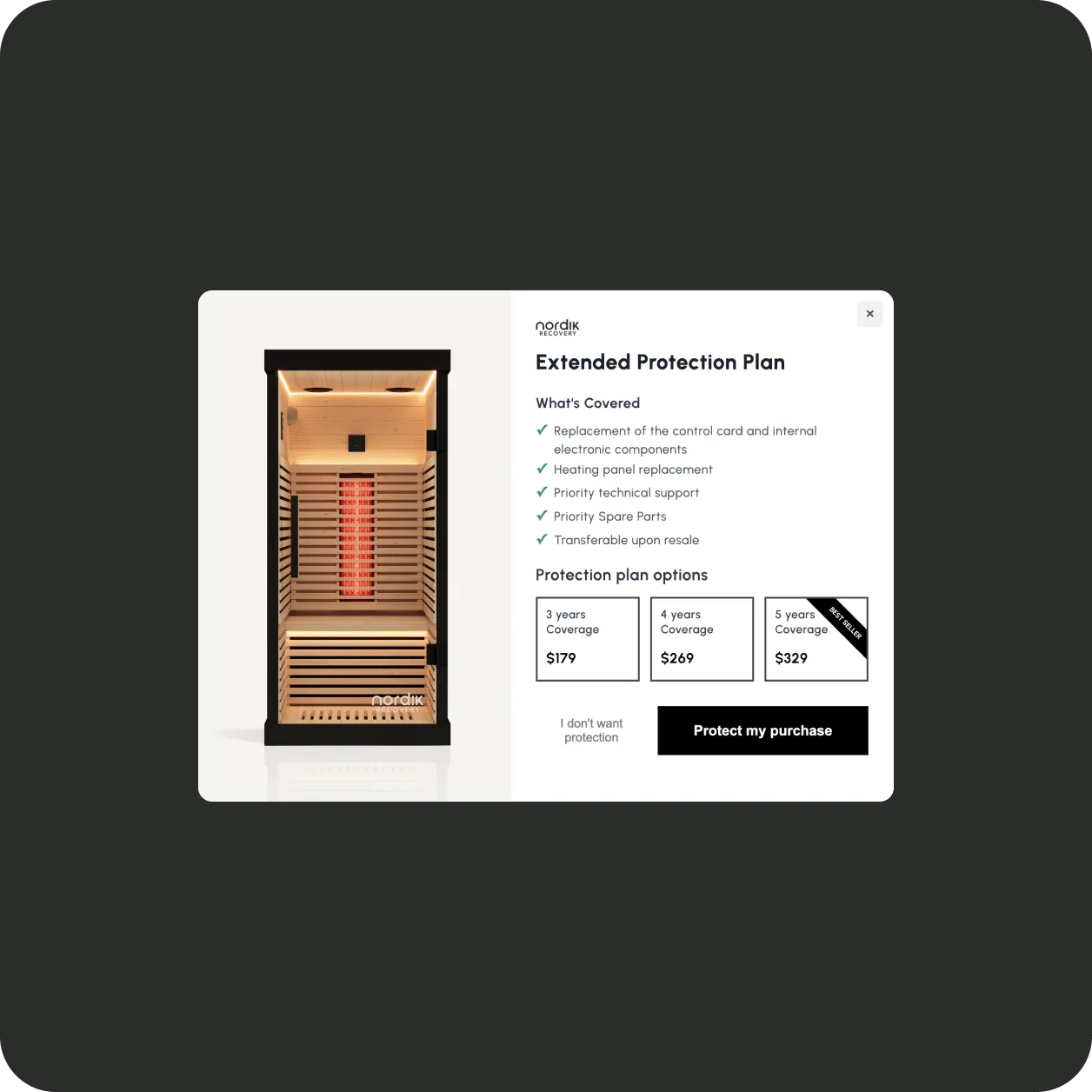 Nordik Recovery Shopify store design, view 2