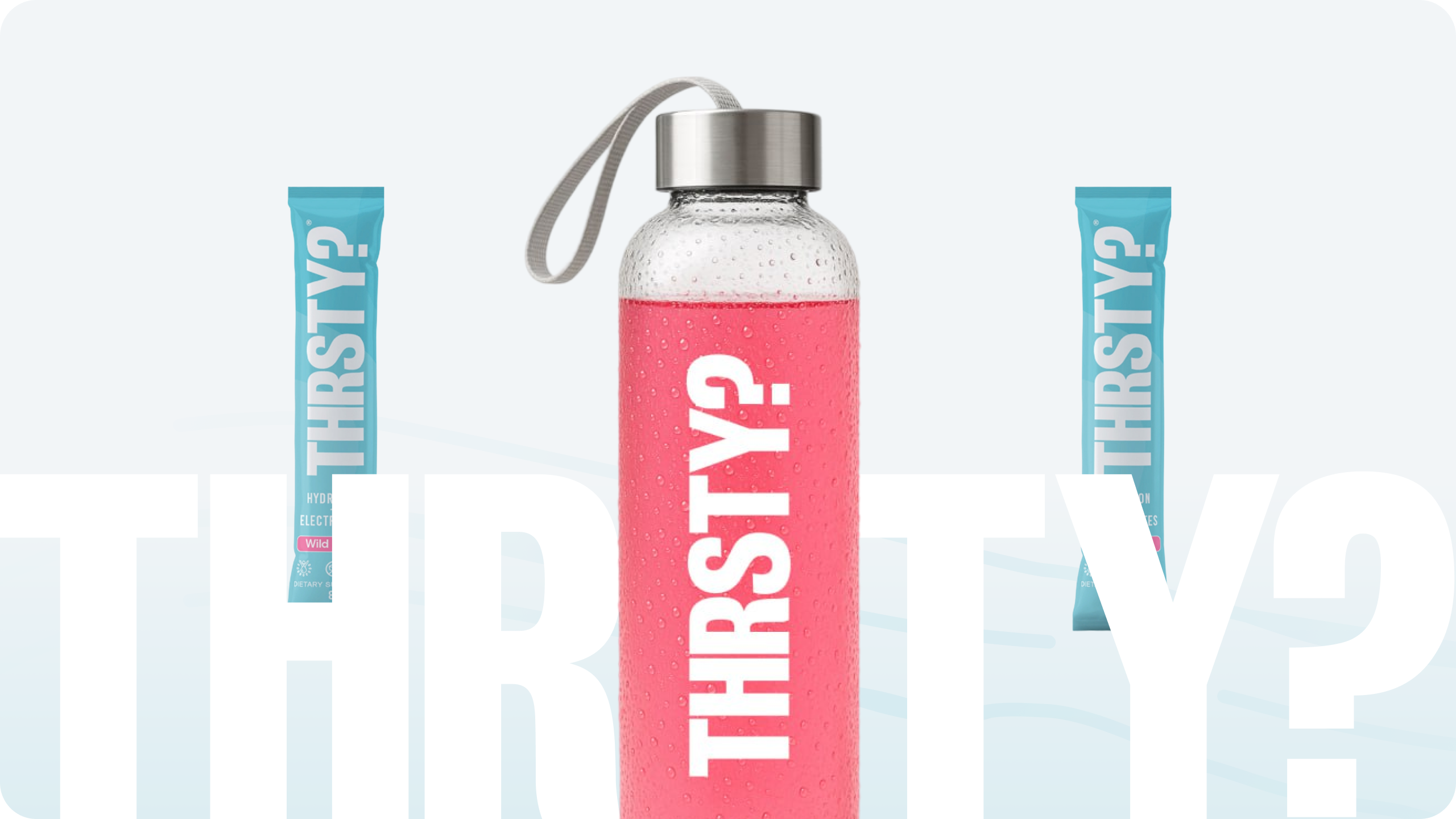 THRSTY electrolyte brand imagery