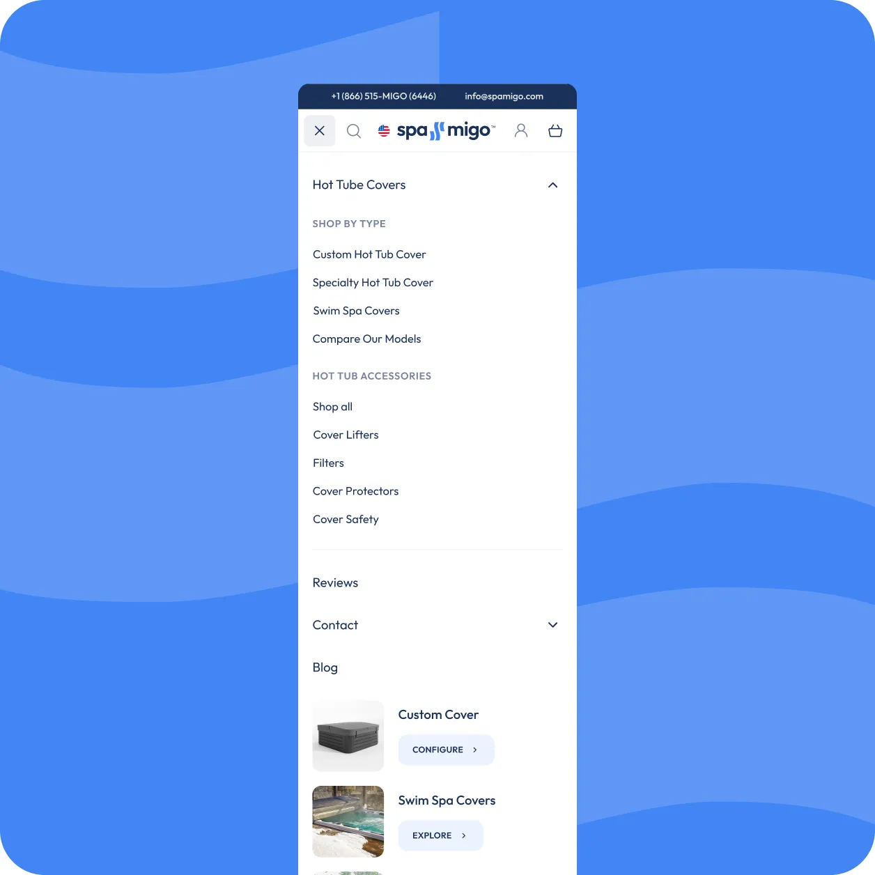 Spamigo Shopify store design, view 4