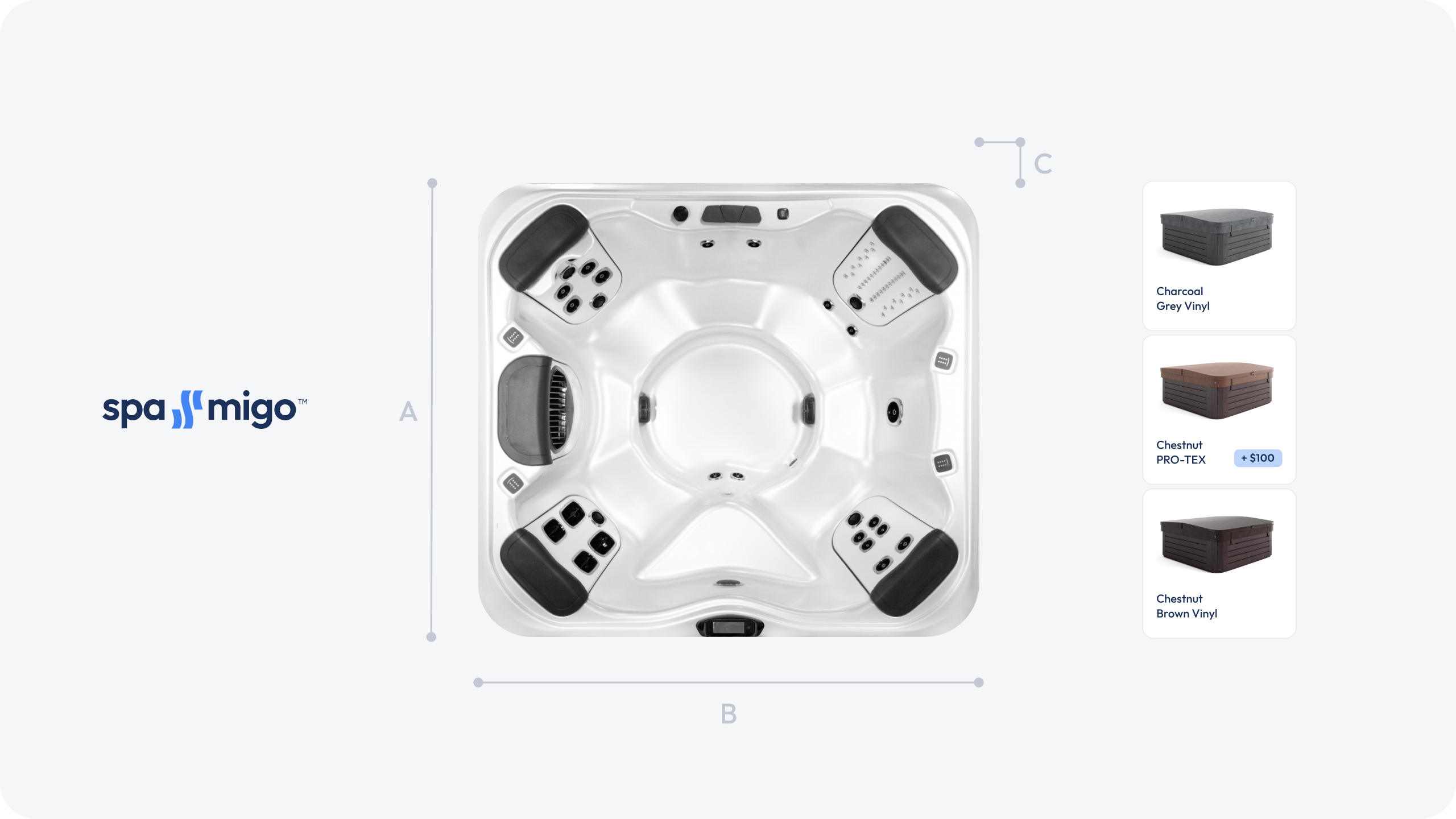 Spa-Migo hot tub cover brand imagery