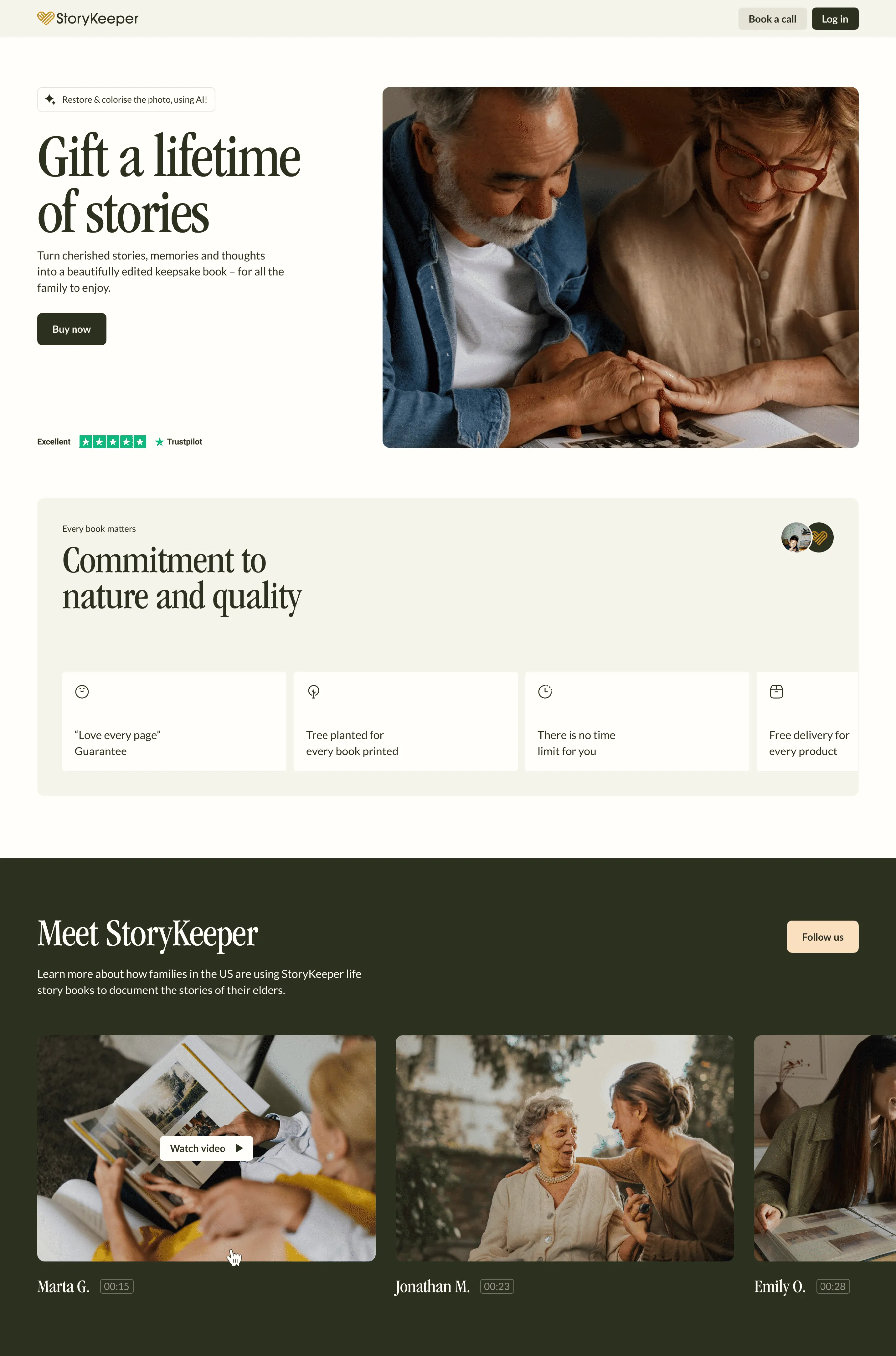 StoryKeeper Shopify store screenshot