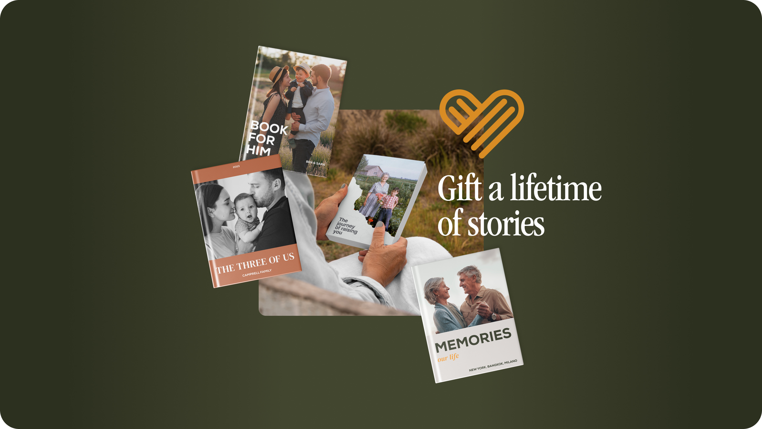 StoryKeeper life story book brand imagery