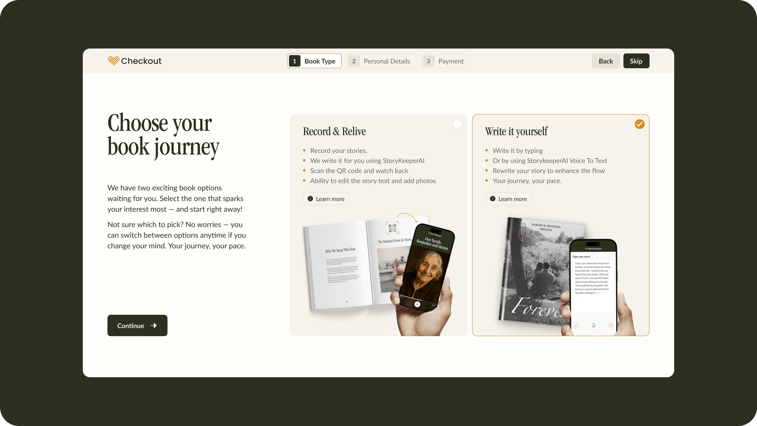 StoryKeeper Life Story Book product page