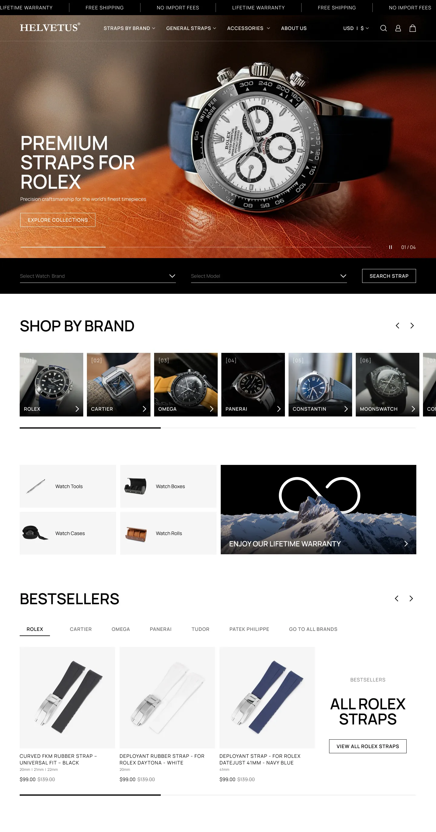 Helvetus Shopify store screenshot