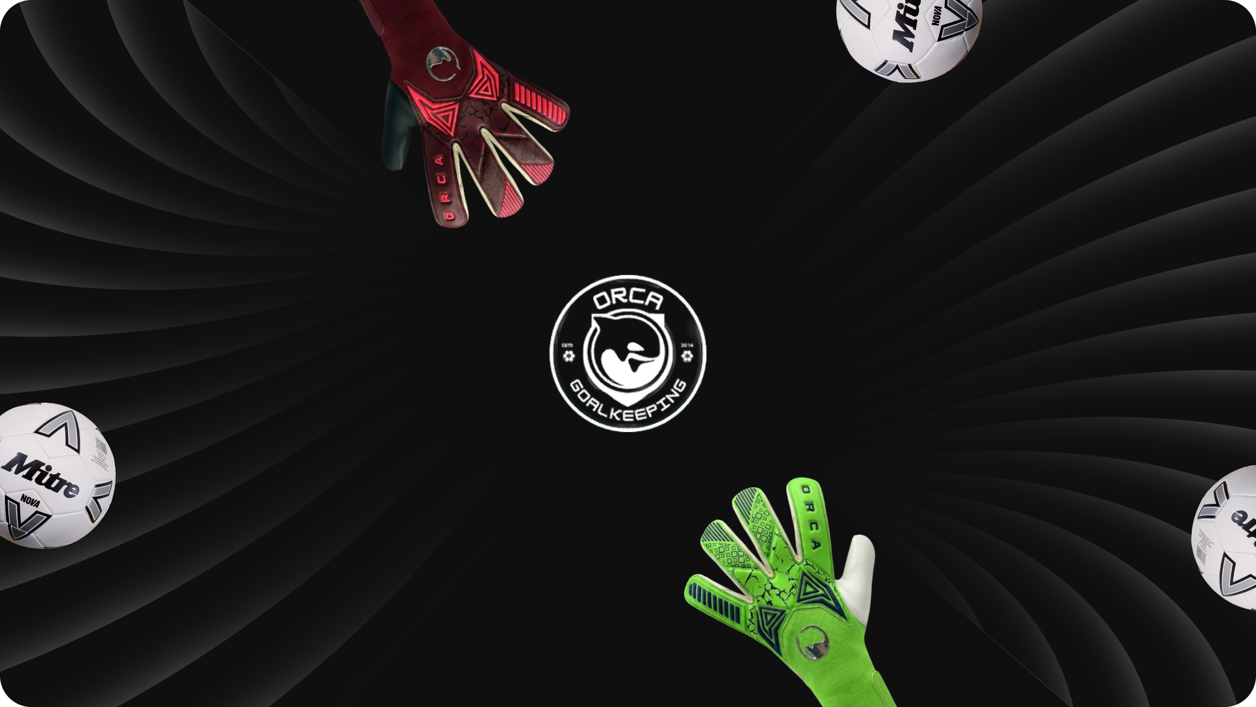 ORCA goalkeeper glove brand imagery