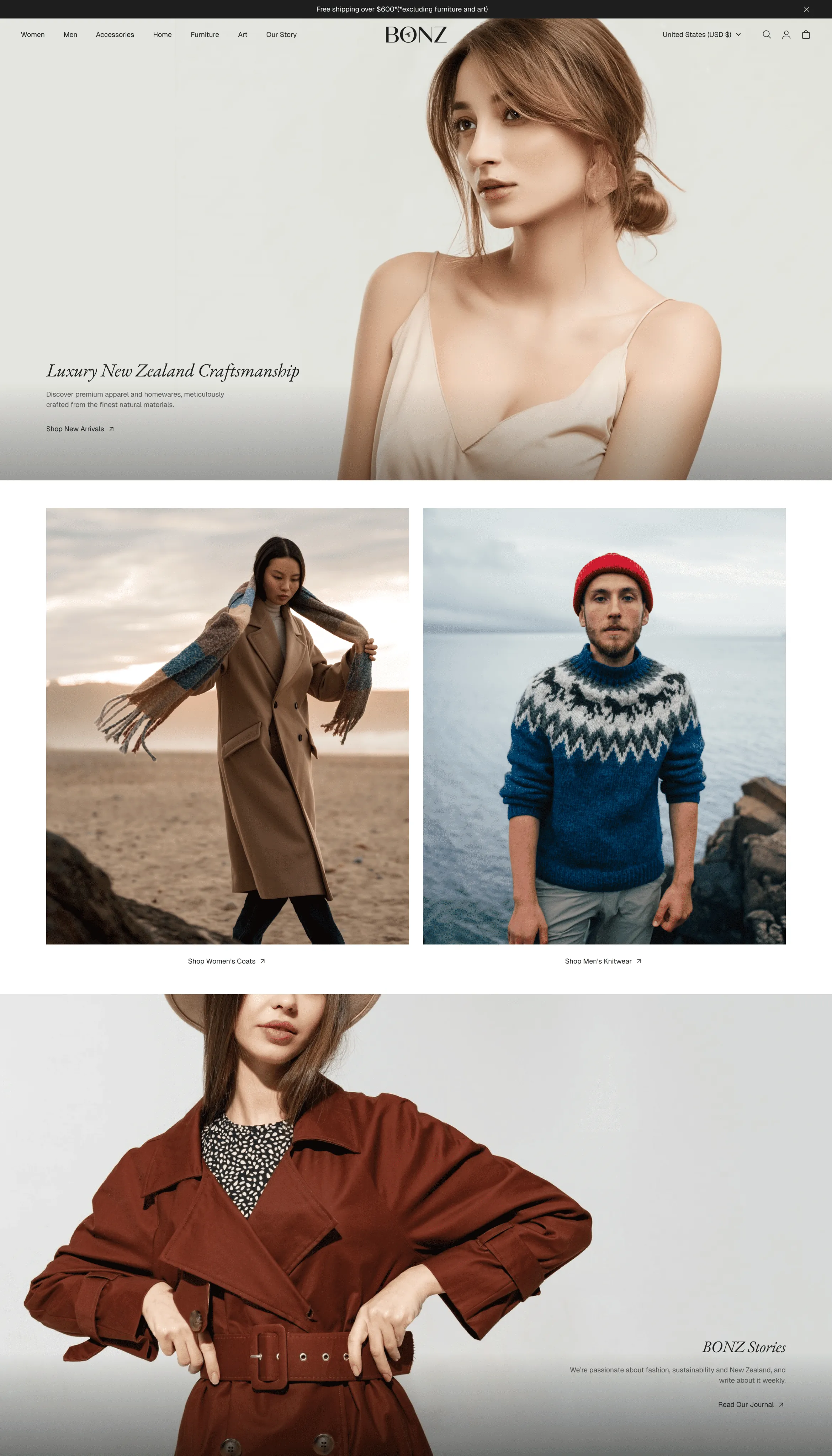 Bonz Shopify store screenshot