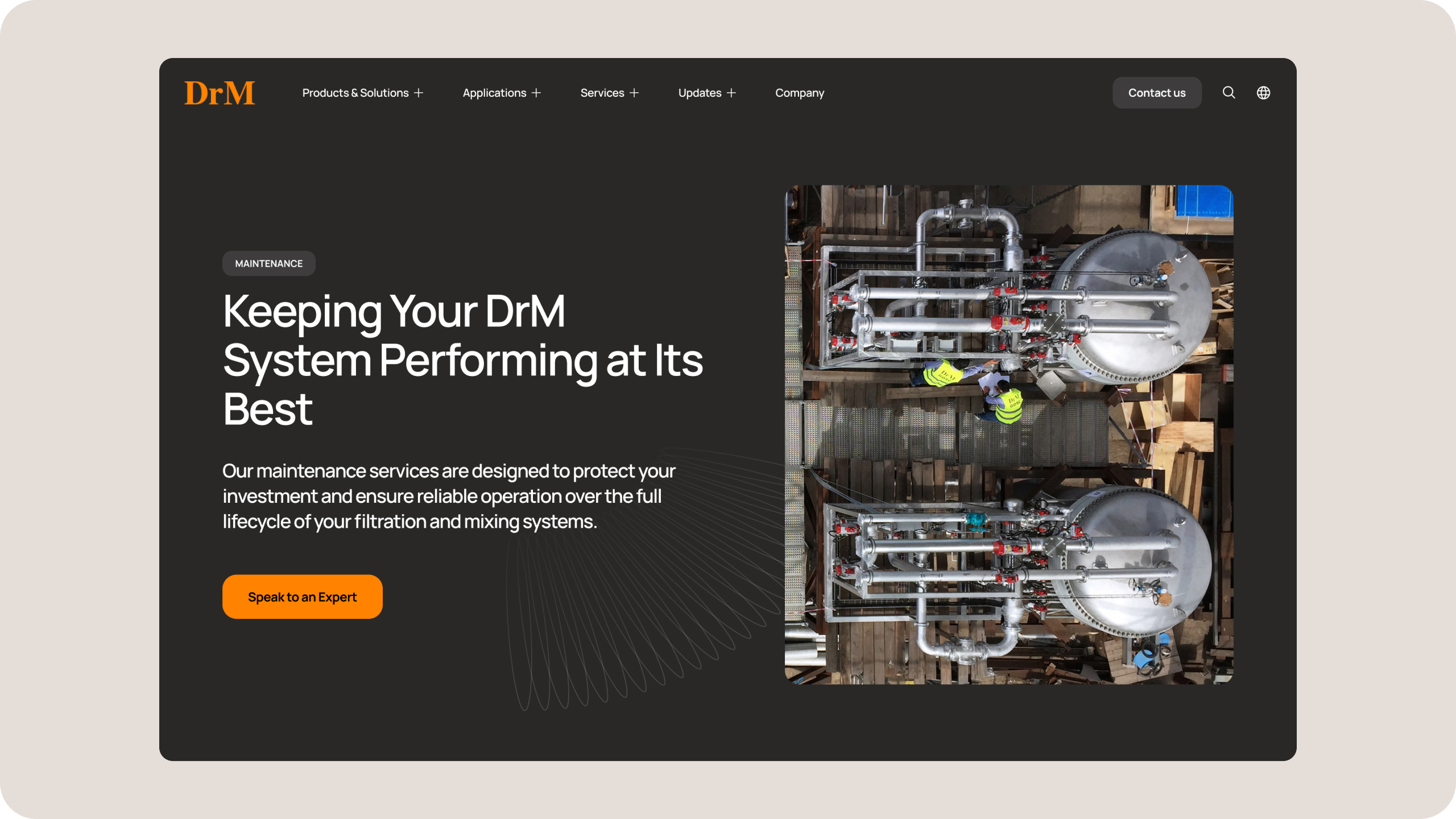 DrM FUNDABAC filter solution page