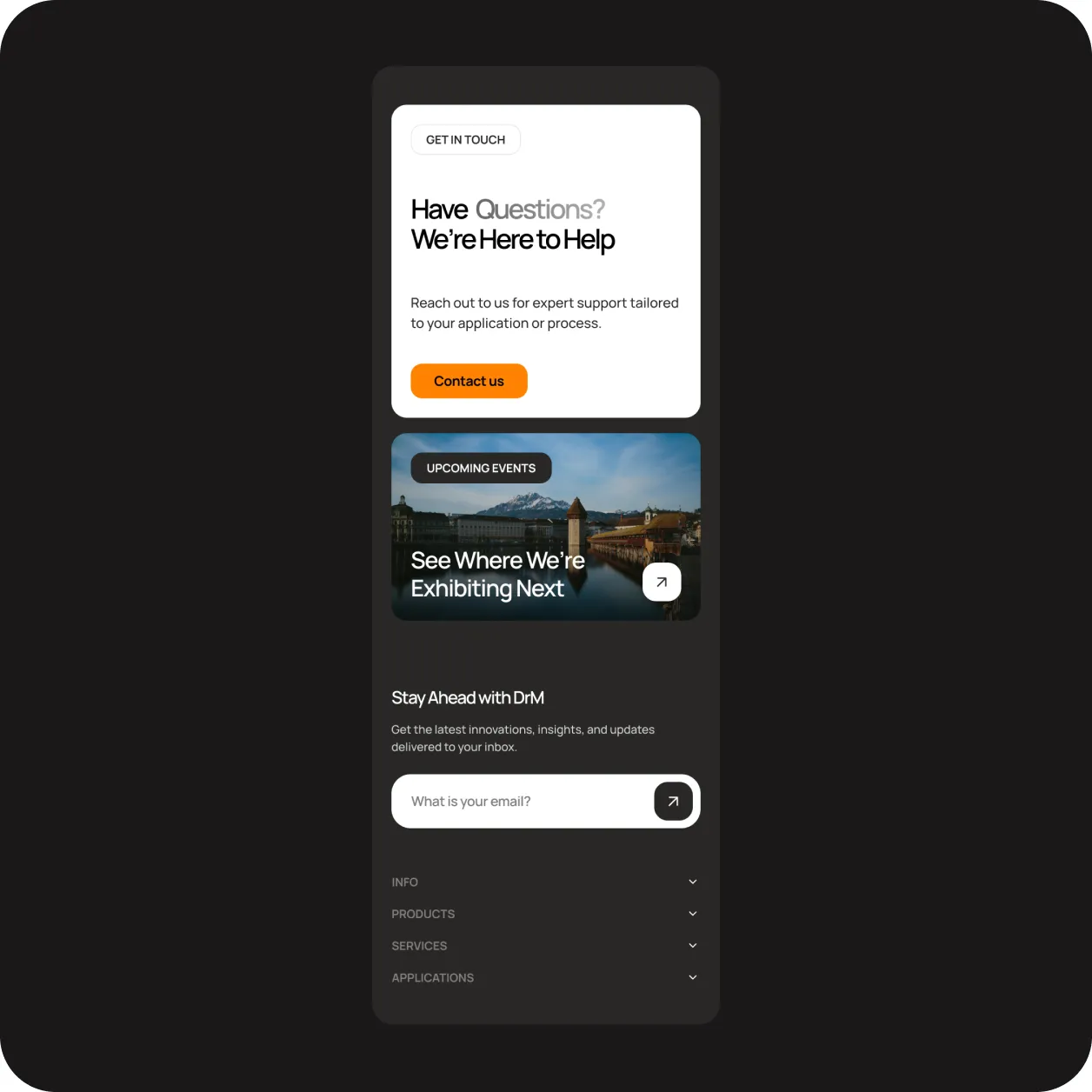 DrM Shopify store design, view 3