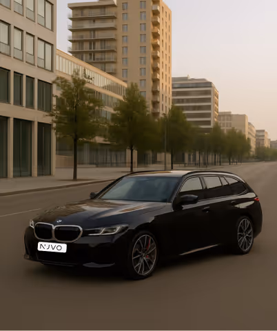 BMW 540d xDrive Touring auf der Straße – Firmenwagen im Abo für Geschäftskunden