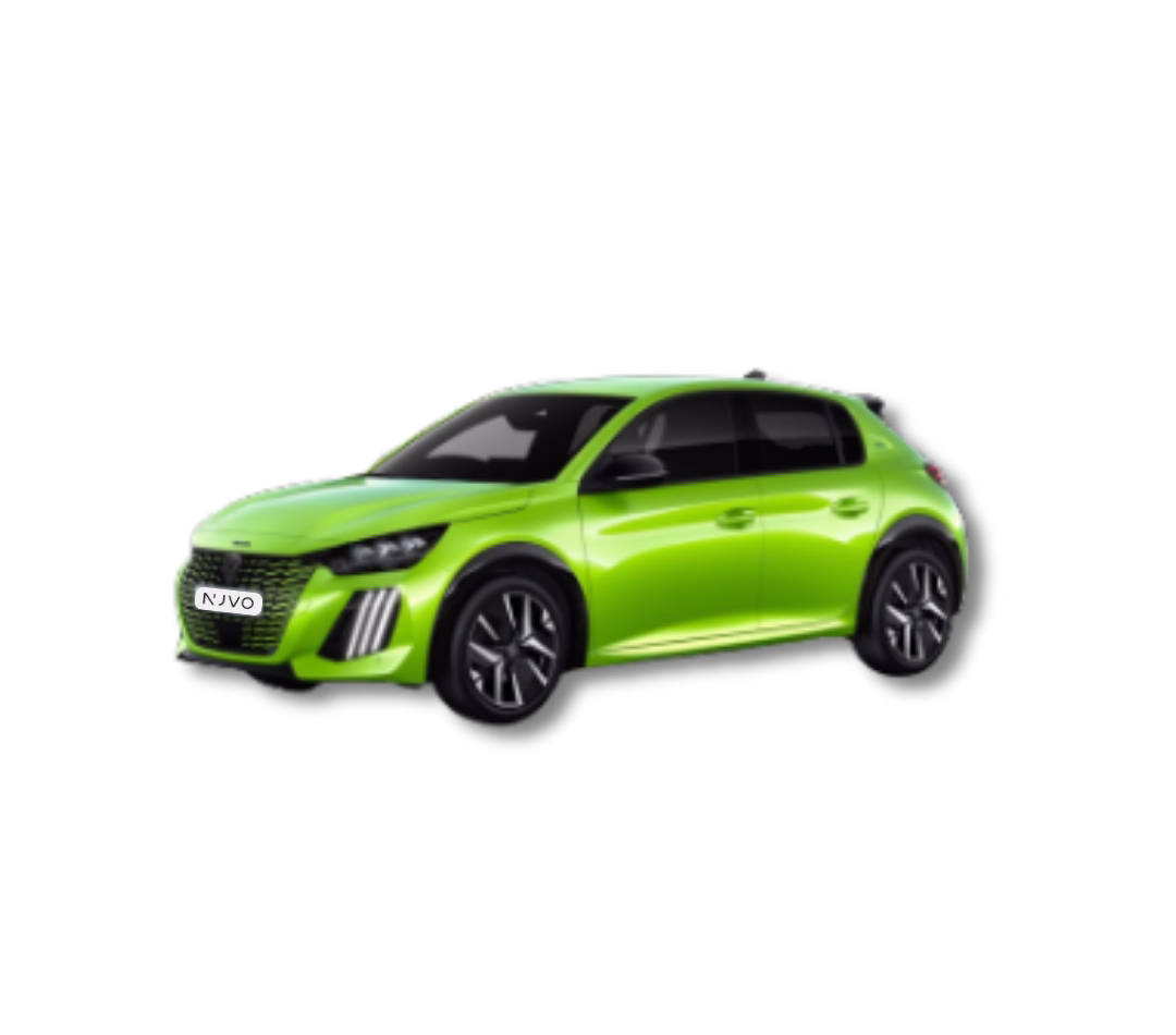 Peugeot 208 in der Seitenansicht – im Auto-Abo für Unternehmen