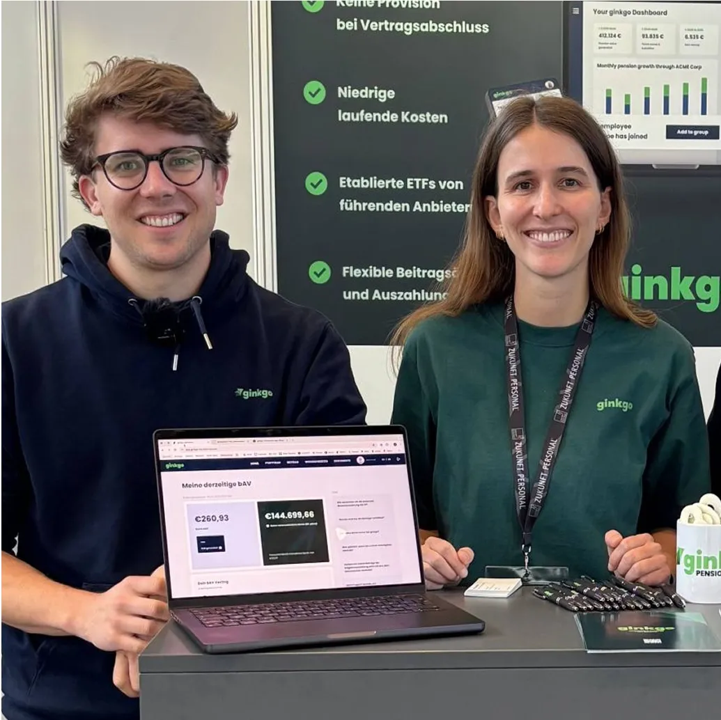ginkgo Team präsentiert ginkgo am Messestand