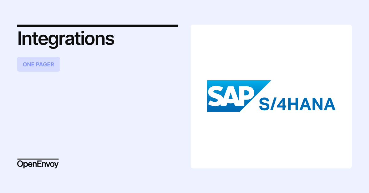 OpenEnvoy Integration Overview for SAP S/4HANA