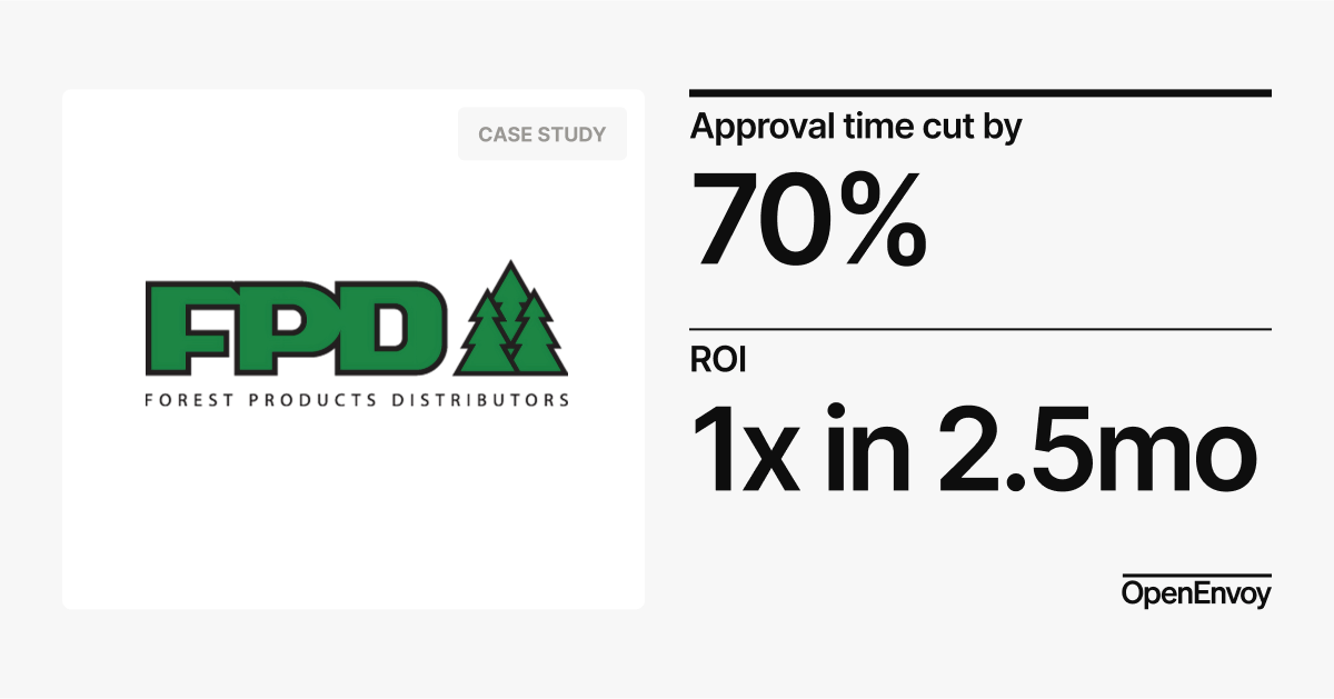 Forest Products Distributors Transforms AP Operations with OpenEnvoy