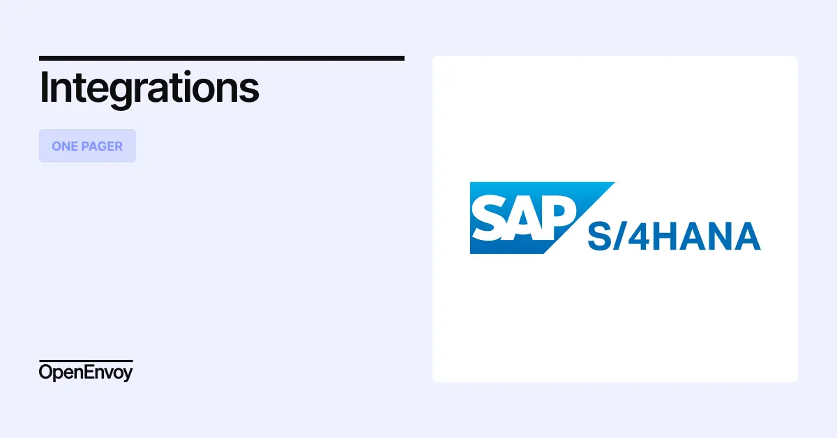 OpenEnvoy Integration Overview for SAP S/4HANA