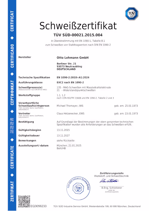 Schweißen von Stahltragwerken