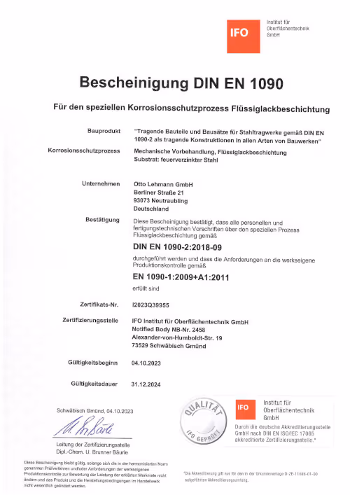 Ausführung von Stahltragwerken: Flüssiglackbeschichtung