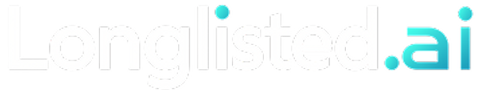 Longlisted.ai wordmark logo in turquoise, official brand logo