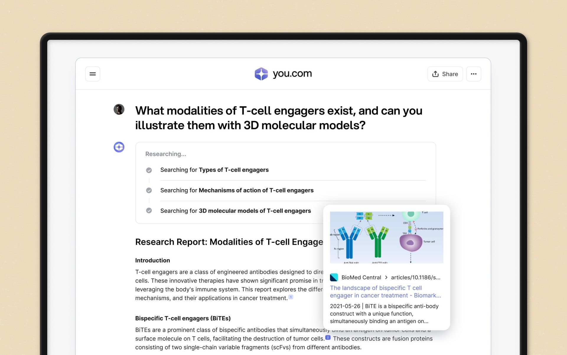 You.com product screenshot 1