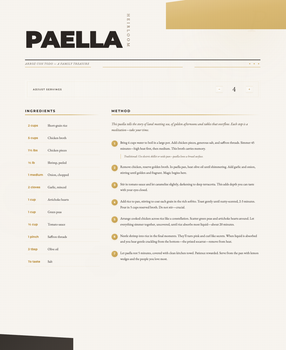 Create digital recipe cards