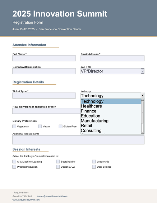 Create interactive PDF forms