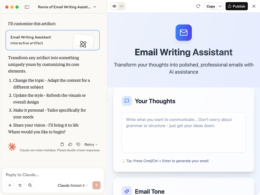 Prototype AI-Powered Apps with Claude artifacts