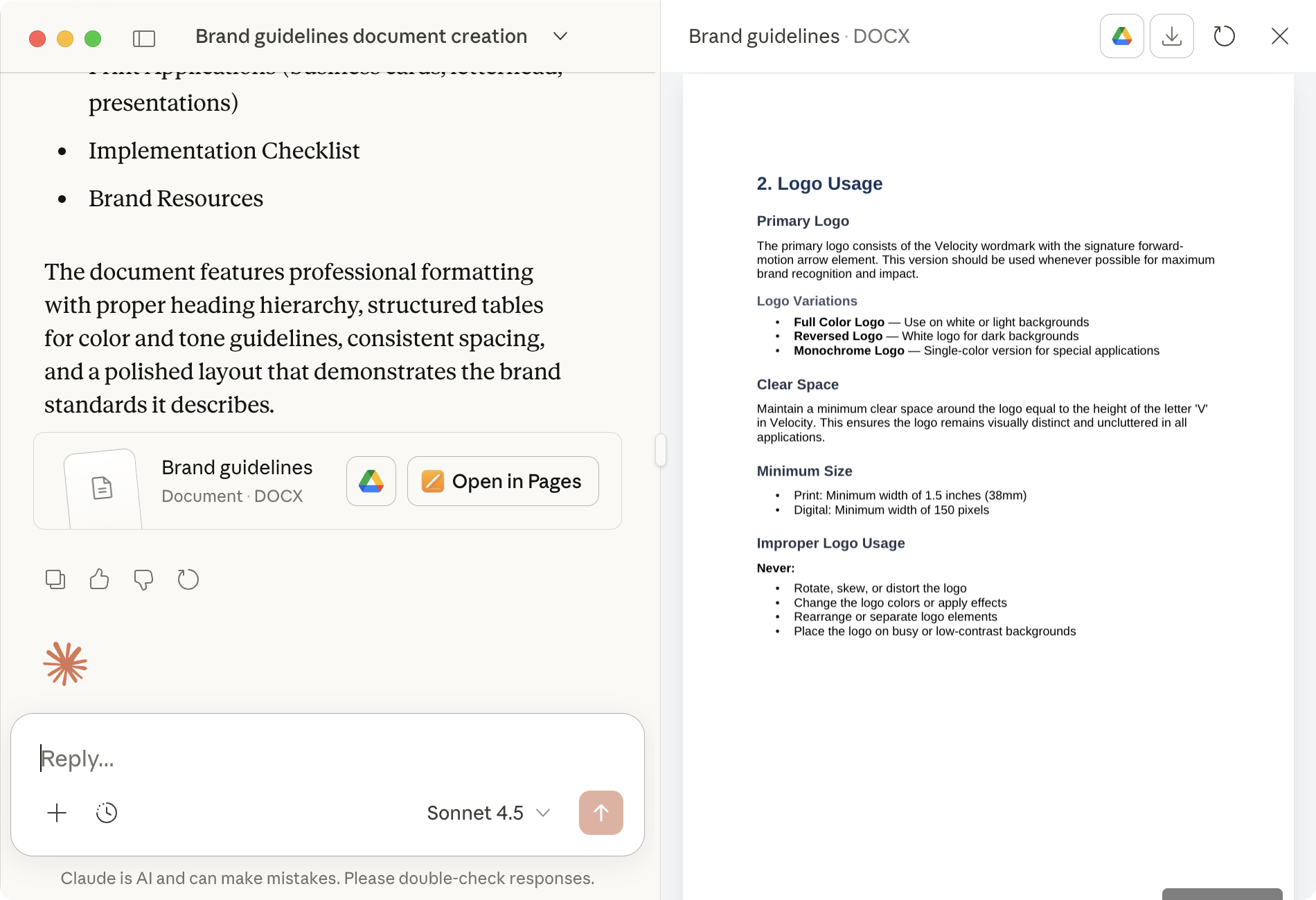 Create professional results across tools with Claude Sonnet 4.5
