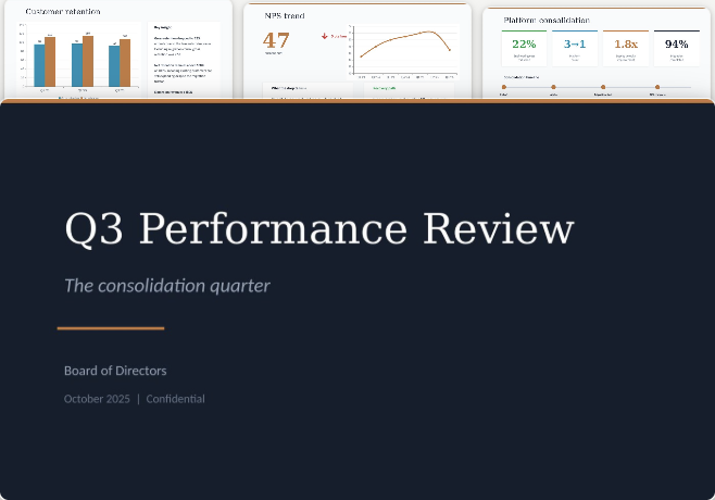 Source insights from your tools to build a deck