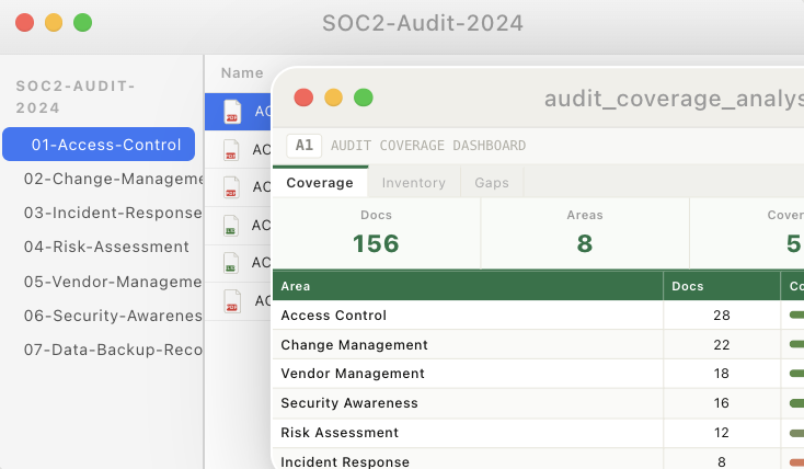 Prep scattered documents for a compliance audit