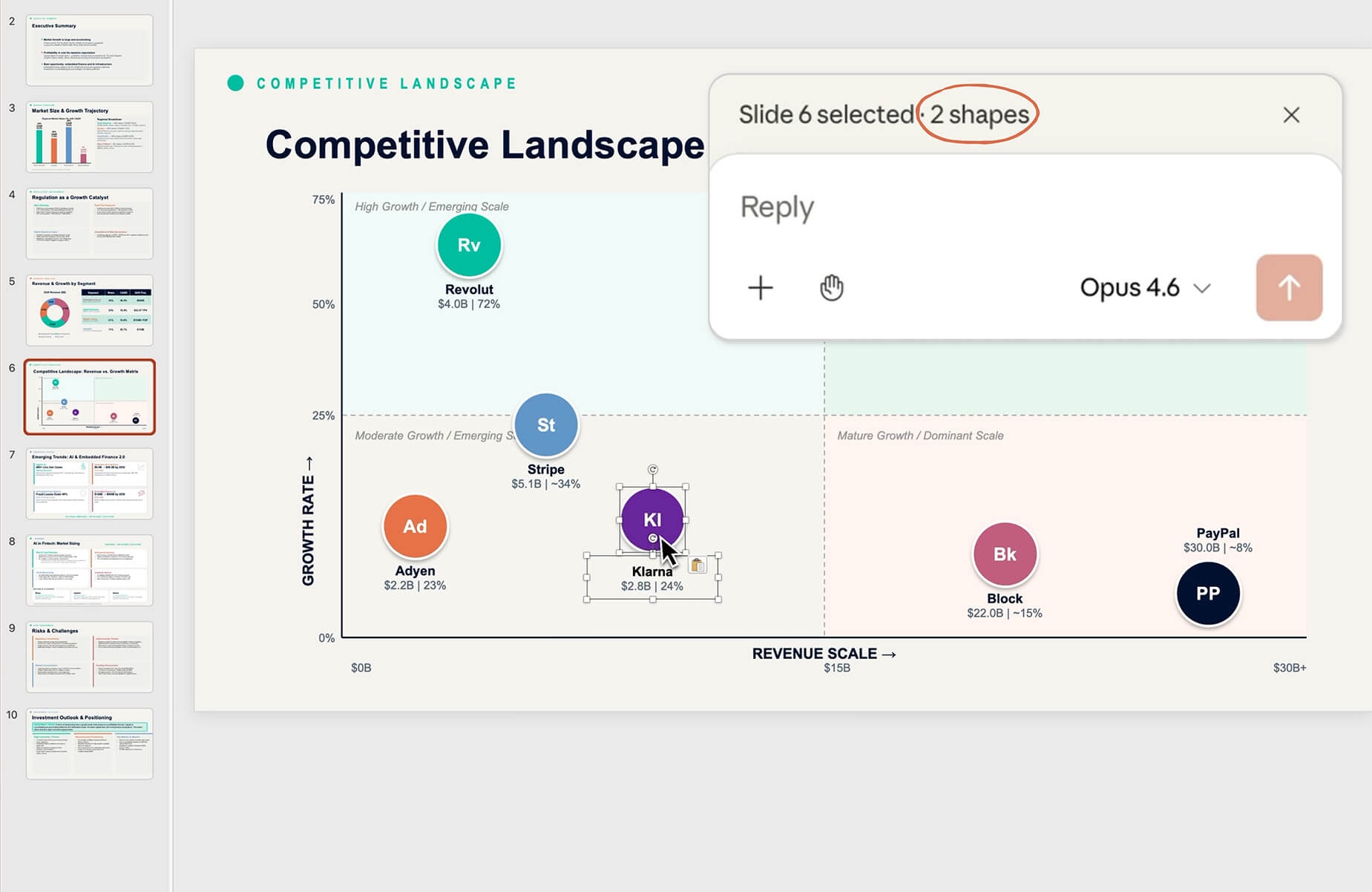 Refining a PowerPoint with Claude
