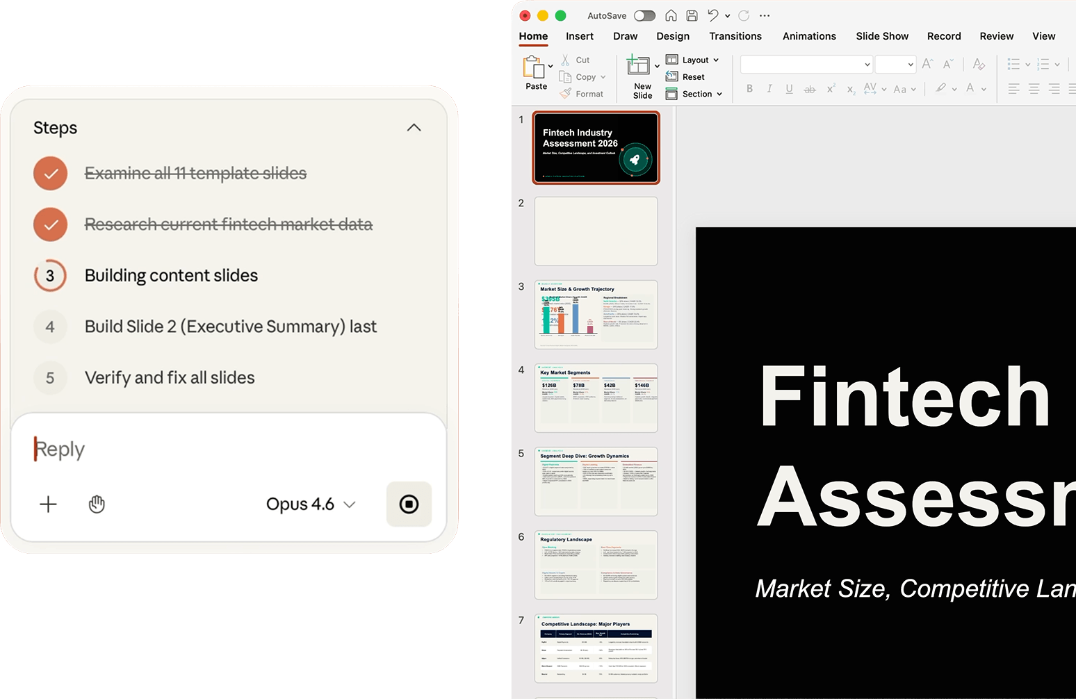 Working smarter with Claude in PowerPoint