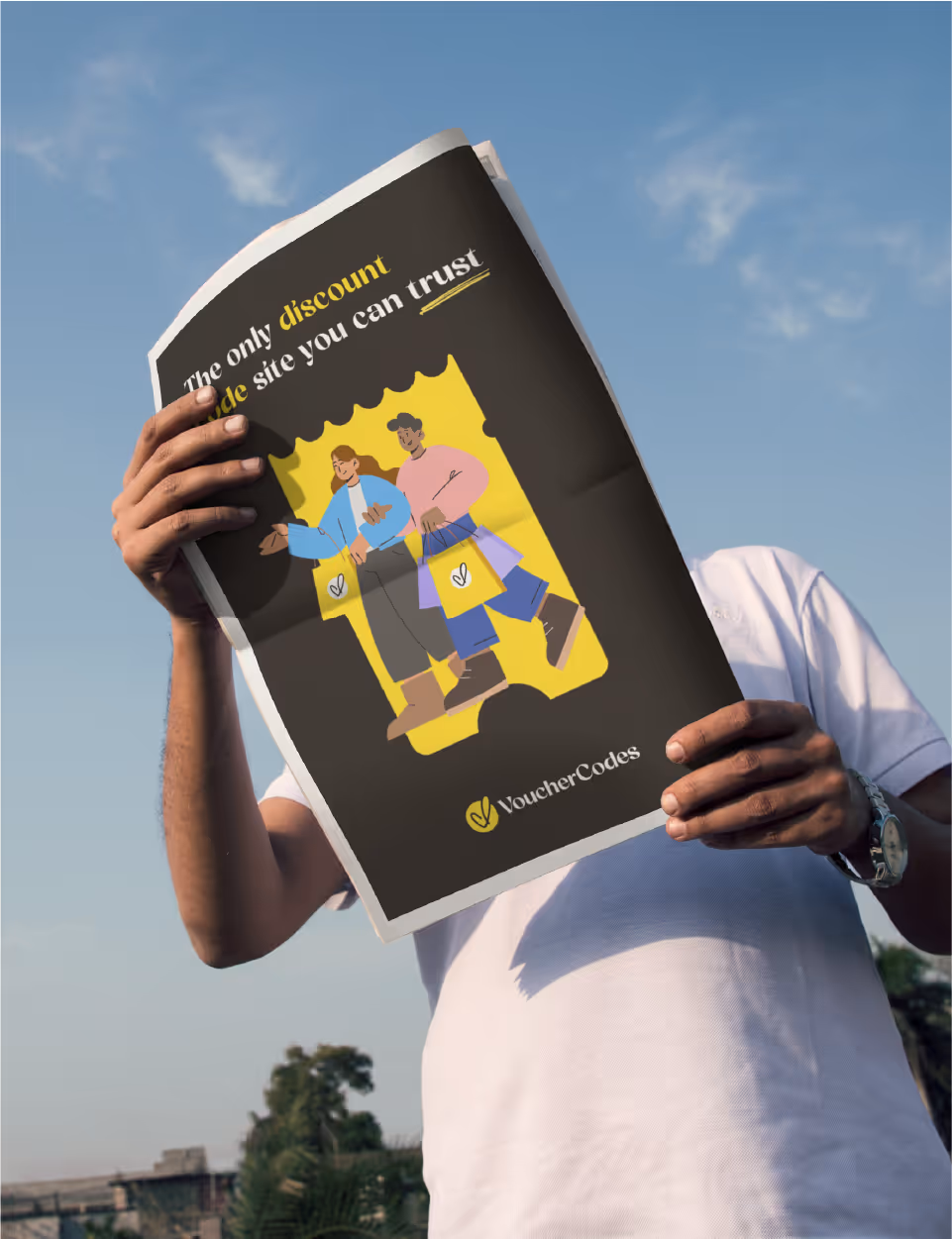 Mocked up graphic of the work carried out on the Voucher Codes project