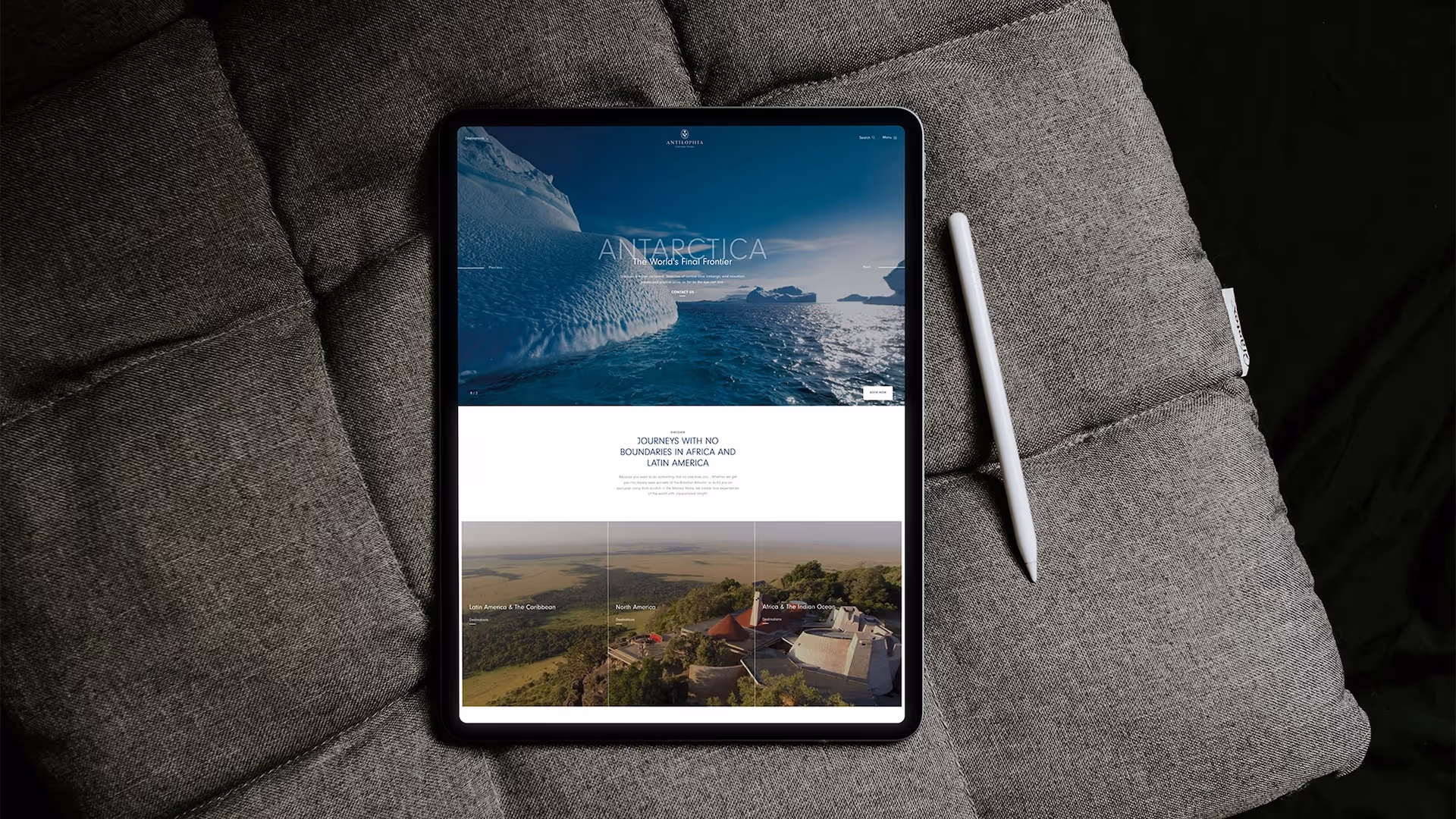 Mocked up graphic of the work carried out on the Antilophia project